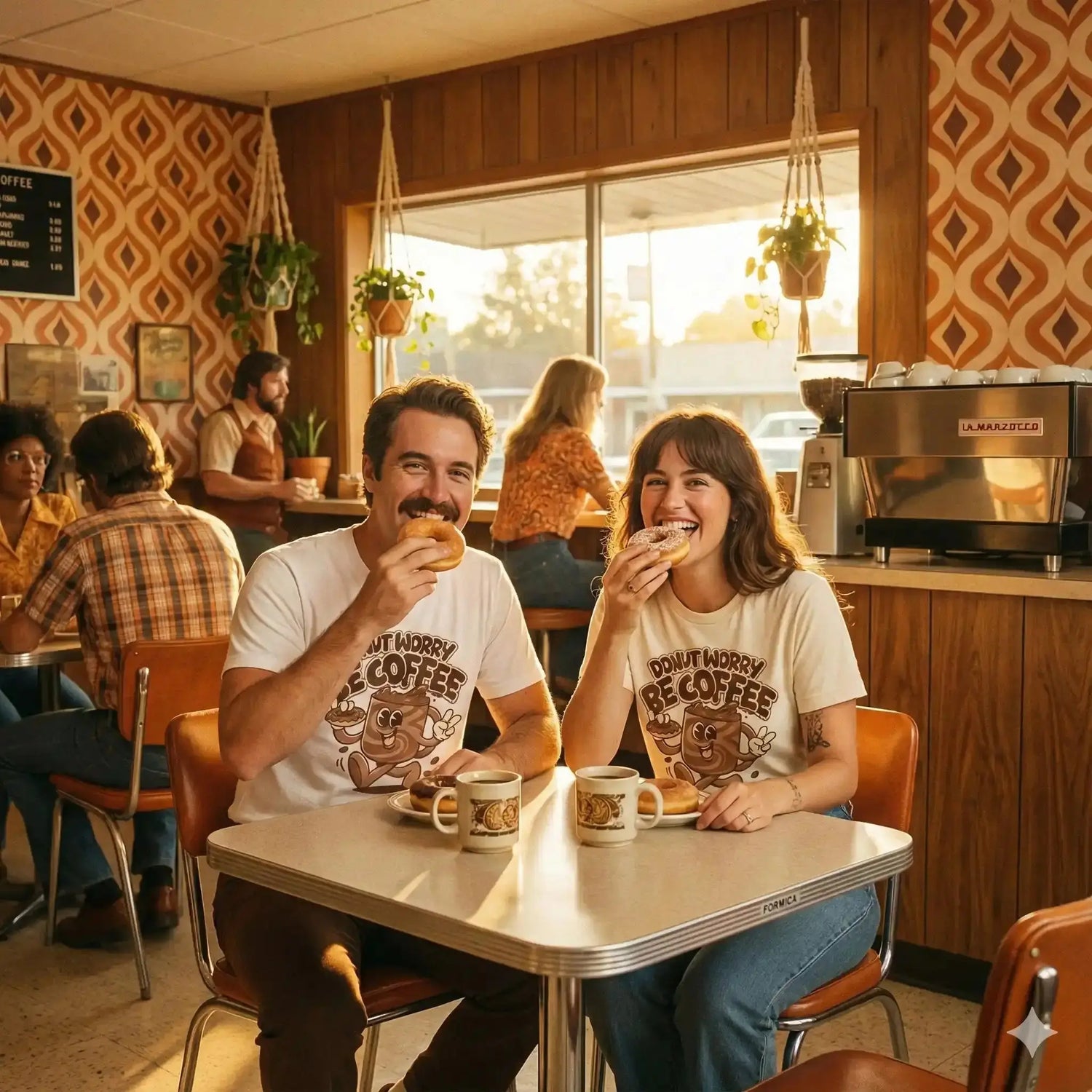 The 70s Café Club yumstitch 70s Retro Mascot T Shirt, 80s Tshirt Aesthetic, Vintage Style Graphic T Shirts for Guys by Yum Stitch