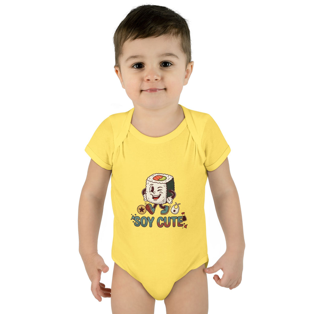 A premium Baby Bodysuit featuring a retro baby mascot in a 1930s rubber-hose style. This bodysuit body is part of an honest baby clothing line, available as a black bodysuit, orange bodysuit, or baby boy bodysuit. Perfect for baby boys bodysuits enthusiasts or those seeking a 1yrs baby girl bodysuit and baby girl princess bodysuits. Whether you're searching for baby clothes near me, bodysuits infant essentials, or a unique newborn dress christmas alternative, this high-end streetwear piece stands out.