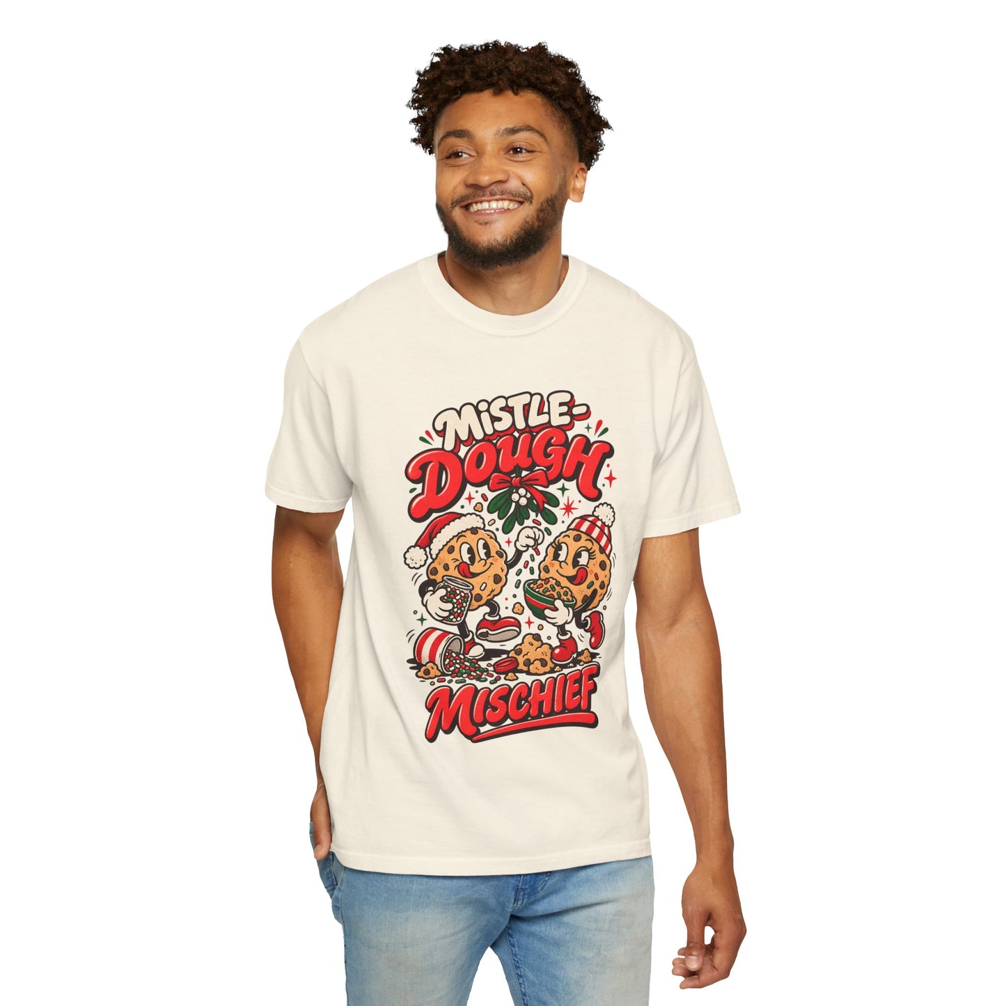 Mistle-Dough Mischief   Retro Christmas T Shirt | Yum Stitch