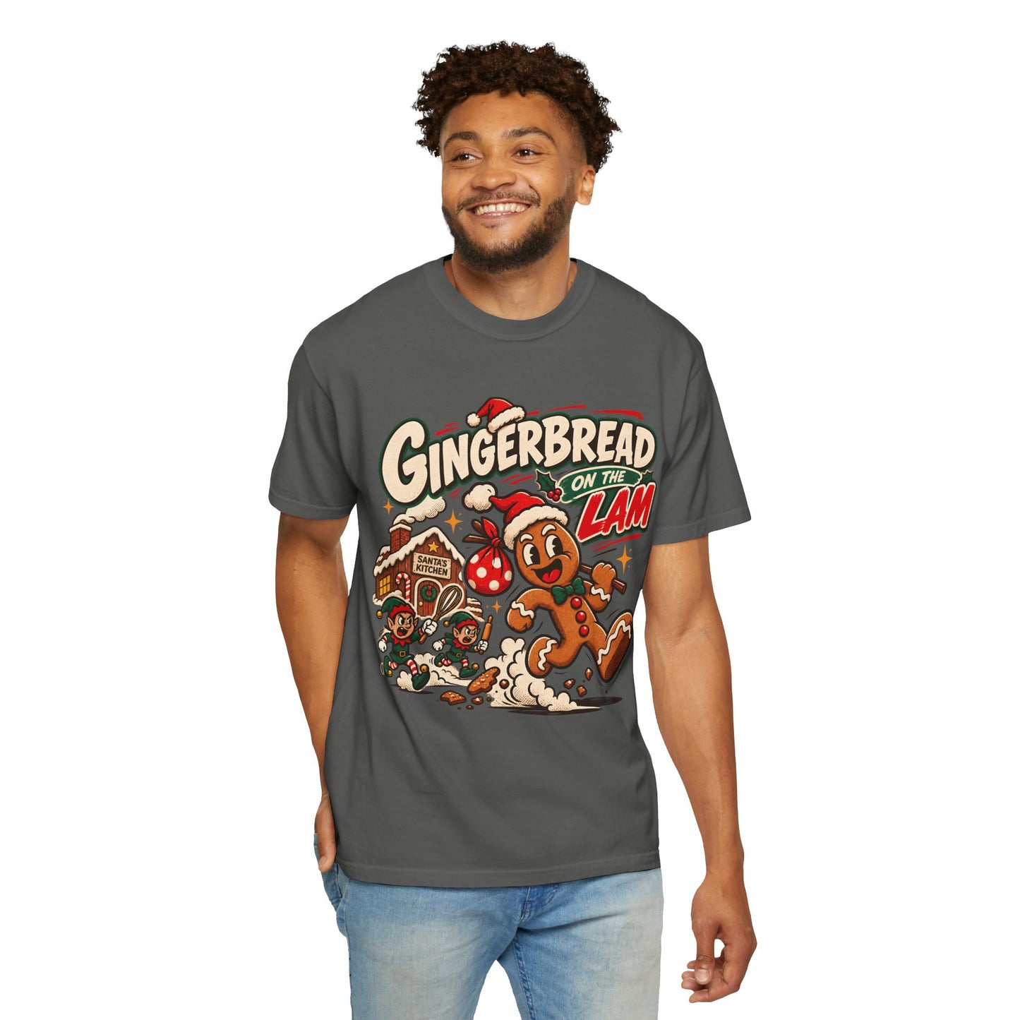 Gingerbread on the Lam    Retro Christmas T Shirt | Yum Stitch