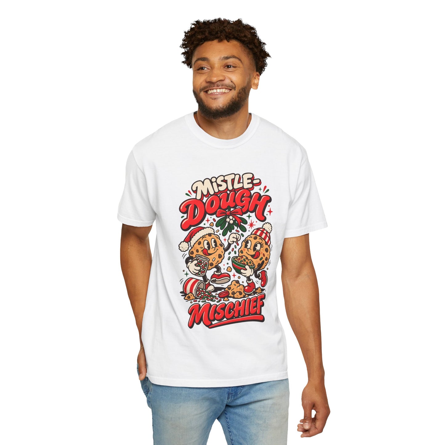 Mistle-Dough Mischief   Retro Christmas T Shirt | Yum Stitch