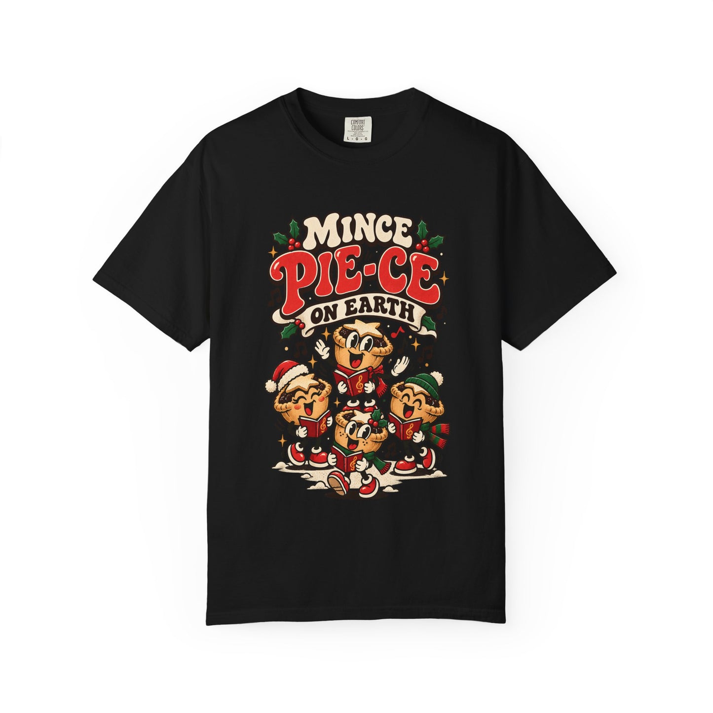 Mince Pie-ce on Earth   Retro Christmas T Shirt | Yum Stitch