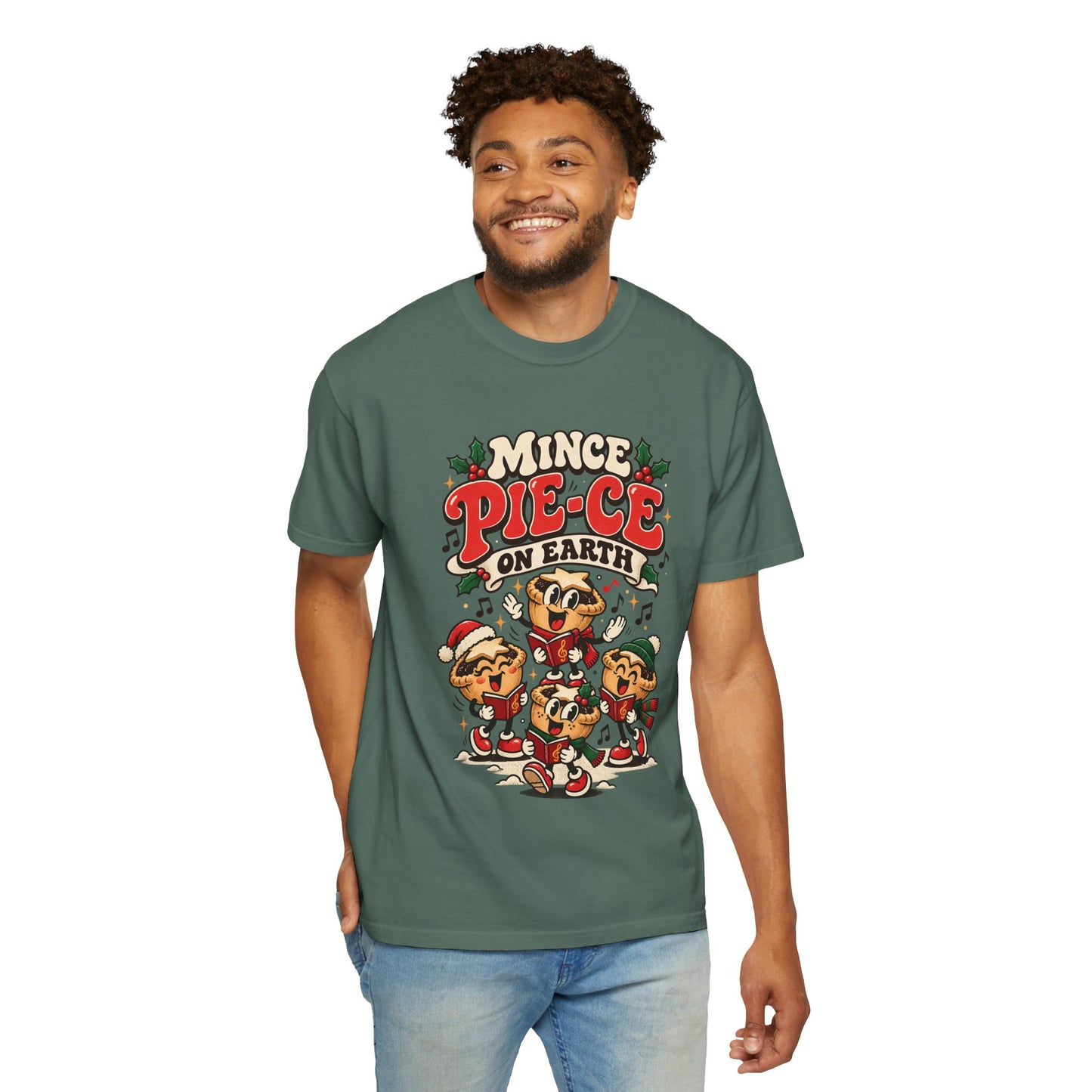 Mince Pie-ce on Earth   Retro Christmas T Shirt | Yum Stitch