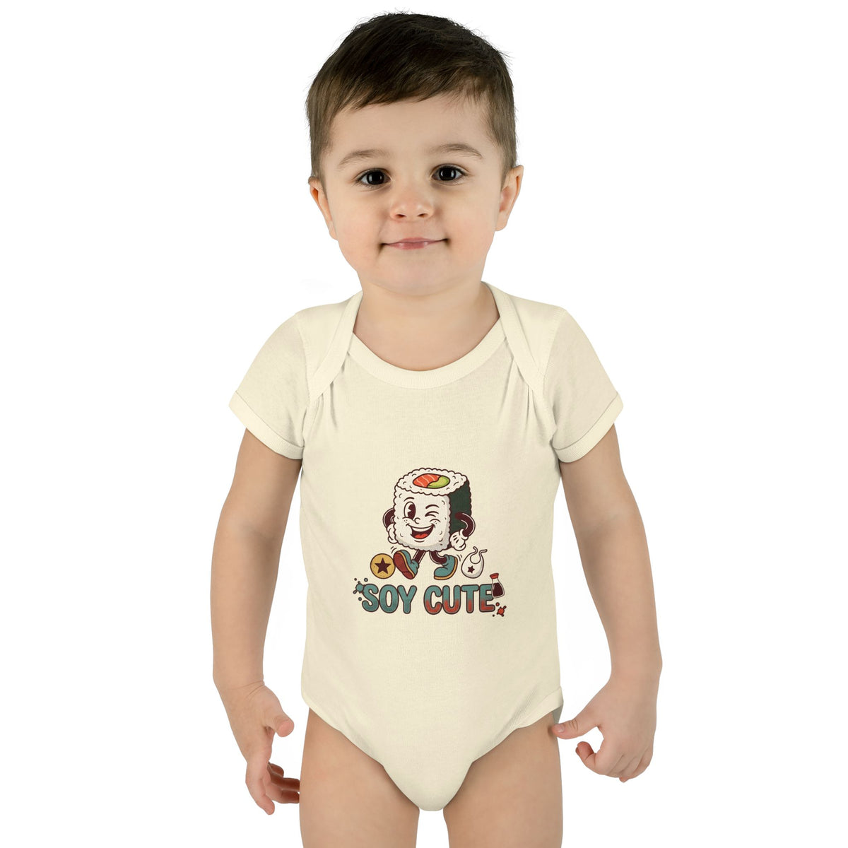 A premium Baby Bodysuit featuring a retro baby mascot in a 1930s rubber-hose style. This bodysuit body is part of an honest baby clothing line, available as a black bodysuit, orange bodysuit, or baby boy bodysuit. Perfect for baby boys bodysuits enthusiasts or those seeking a 1yrs baby girl bodysuit and baby girl princess bodysuits. Whether you're searching for baby clothes near me, bodysuits infant essentials, or a unique newborn dress christmas alternative, this high-end streetwear piece stands out.