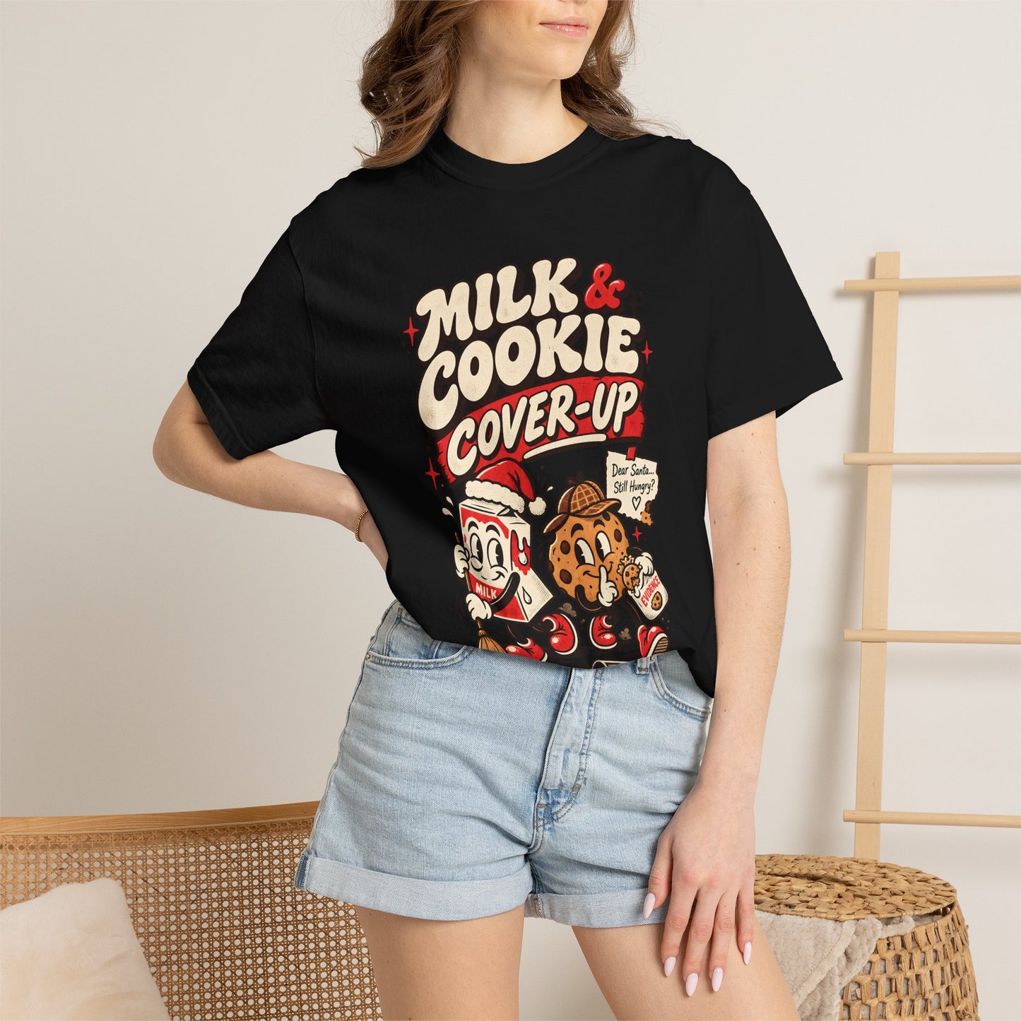 Milk Cookie Cover-Up  Retro Christmas T Shirt | Yum Stitch