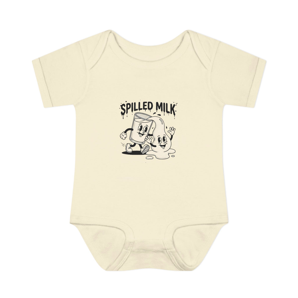 A premium Baby Bodysuit featuring a retro baby mascot in a 1930s rubber-hose style. This bodysuit body is part of an honest baby clothing line, available as a black bodysuit, orange bodysuit, or baby boy bodysuit. Perfect for baby boys bodysuits enthusiasts or those seeking a 1yrs baby girl bodysuit and baby girl princess bodysuits. Whether you're searching for baby clothes near me, bodysuits infant essentials, or a unique newborn dress christmas alternative, this high-end streetwear piece stands out.