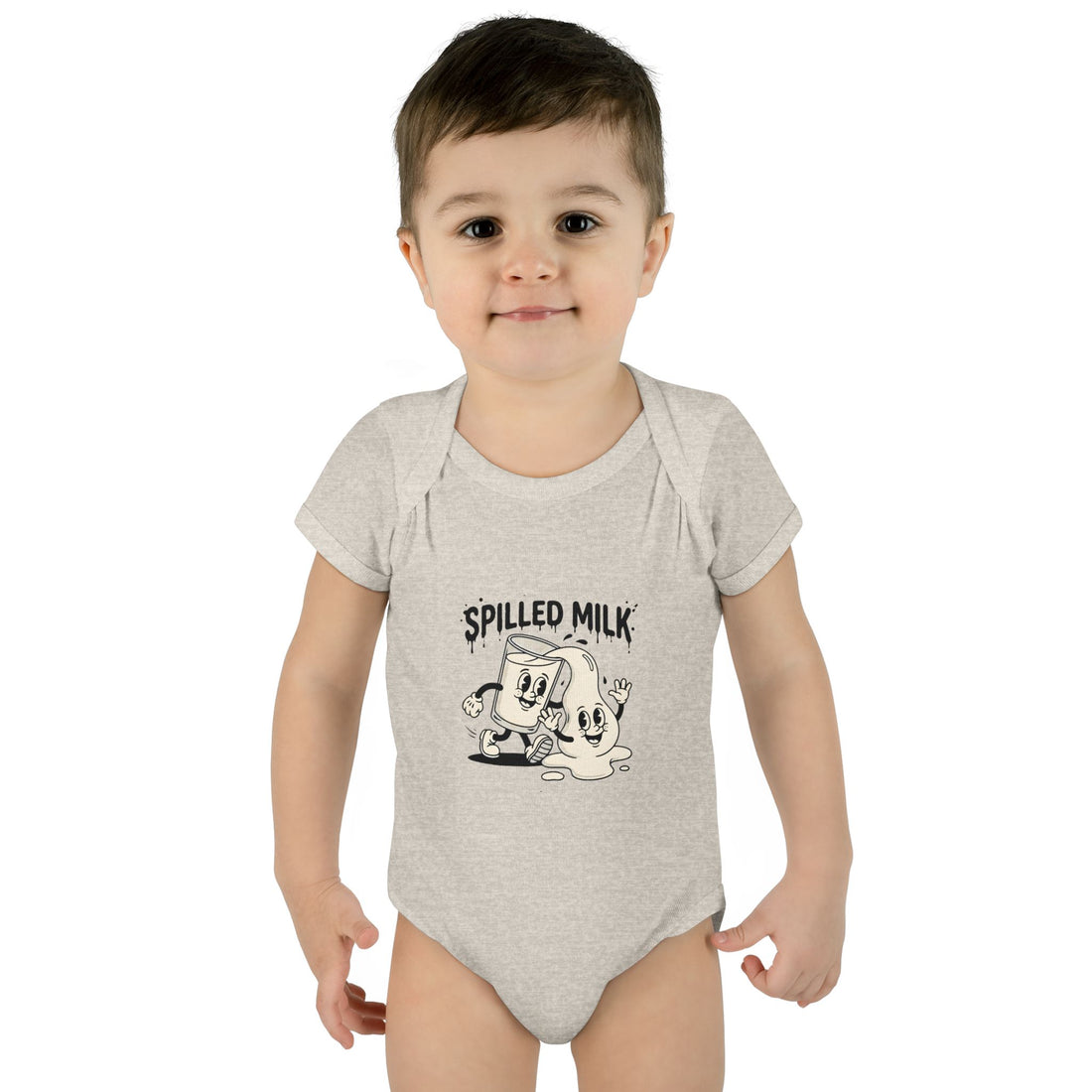 A premium Baby Bodysuit featuring a retro baby mascot in a 1930s rubber-hose style. This bodysuit body is part of an honest baby clothing line, available as a black bodysuit, orange bodysuit, or baby boy bodysuit. Perfect for baby boys bodysuits enthusiasts or those seeking a 1yrs baby girl bodysuit and baby girl princess bodysuits. Whether you're searching for baby clothes near me, bodysuits infant essentials, or a unique newborn dress christmas alternative, this high-end streetwear piece stands out.