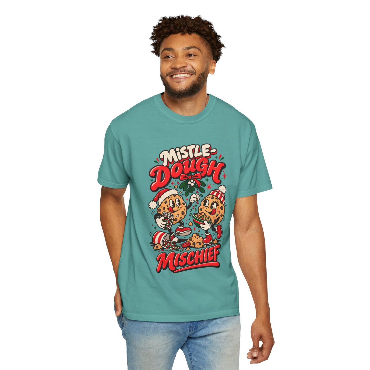 Mistle-Dough Mischief   Retro Christmas T Shirt | Yum Stitch