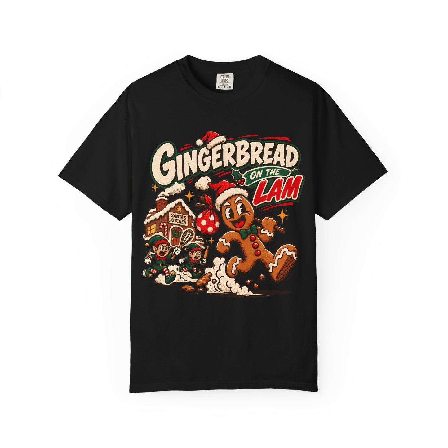 Gingerbread on the Lam    Retro Christmas T Shirt | Yum Stitch