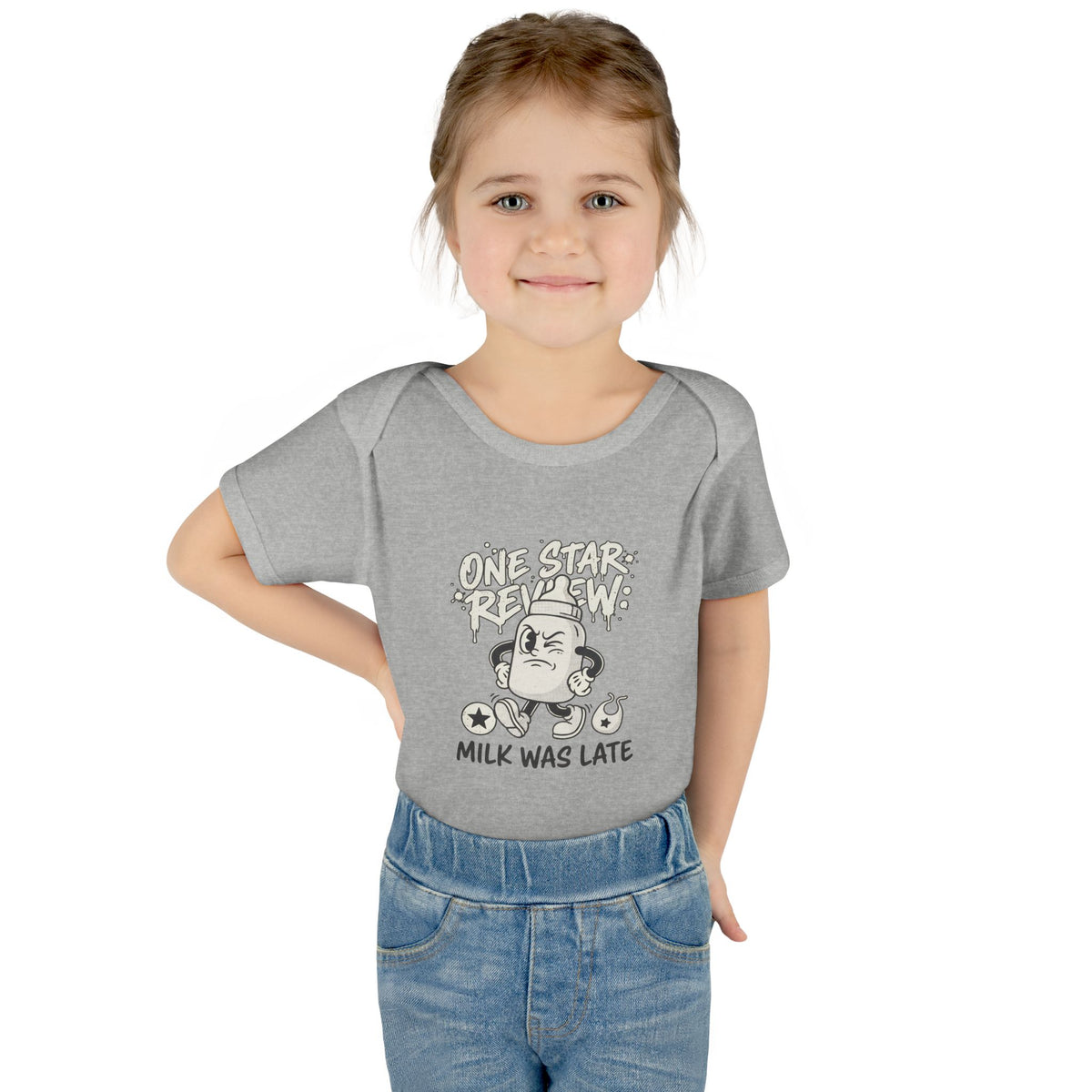 A premium Baby Bodysuit featuring a retro baby mascot in a 1930s rubber-hose style. This bodysuit body is part of an honest baby clothing line, available as a black bodysuit, orange bodysuit, or baby boy bodysuit. Perfect for baby boys bodysuits enthusiasts or those seeking a 1yrs baby girl bodysuit and baby girl princess bodysuits. Whether you're searching for baby clothes near me, bodysuits infant essentials, or a unique newborn dress christmas alternative, this high-end streetwear piece stands out.