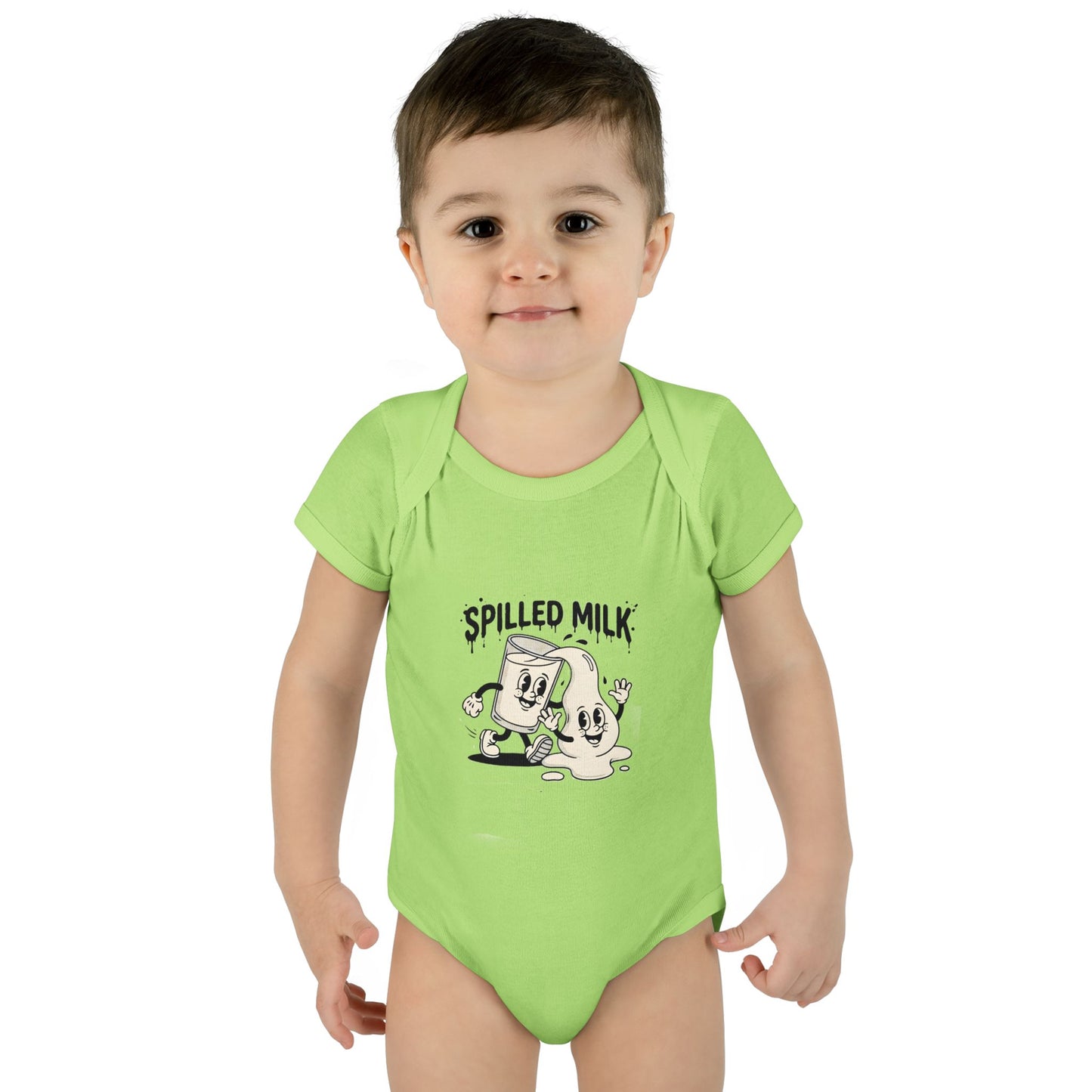 A premium Baby Bodysuit featuring a retro baby mascot in a 1930s rubber-hose style. This bodysuit body is part of an honest baby clothing line, available as a black bodysuit, orange bodysuit, or baby boy bodysuit. Perfect for baby boys bodysuits enthusiasts or those seeking a 1yrs baby girl bodysuit and baby girl princess bodysuits. Whether you're searching for baby clothes near me, bodysuits infant essentials, or a unique newborn dress christmas alternative, this high-end streetwear piece stands out.