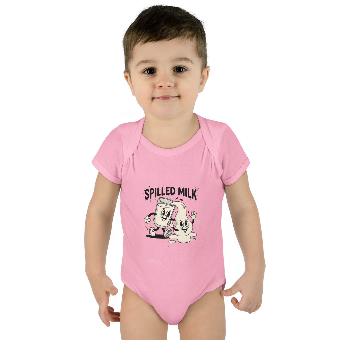 A premium Baby Bodysuit featuring a retro baby mascot in a 1930s rubber-hose style. This bodysuit body is part of an honest baby clothing line, available as a black bodysuit, orange bodysuit, or baby boy bodysuit. Perfect for baby boys bodysuits enthusiasts or those seeking a 1yrs baby girl bodysuit and baby girl princess bodysuits. Whether you're searching for baby clothes near me, bodysuits infant essentials, or a unique newborn dress christmas alternative, this high-end streetwear piece stands out.