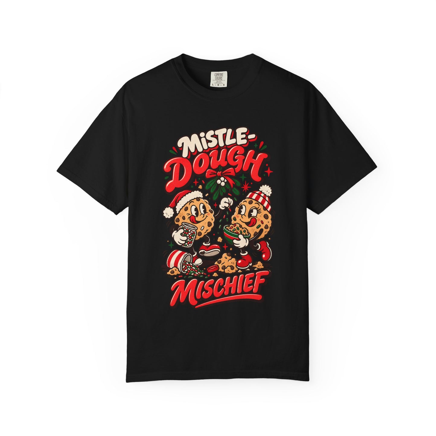 Mistle-Dough Mischief   Retro Christmas T Shirt | Yum Stitch