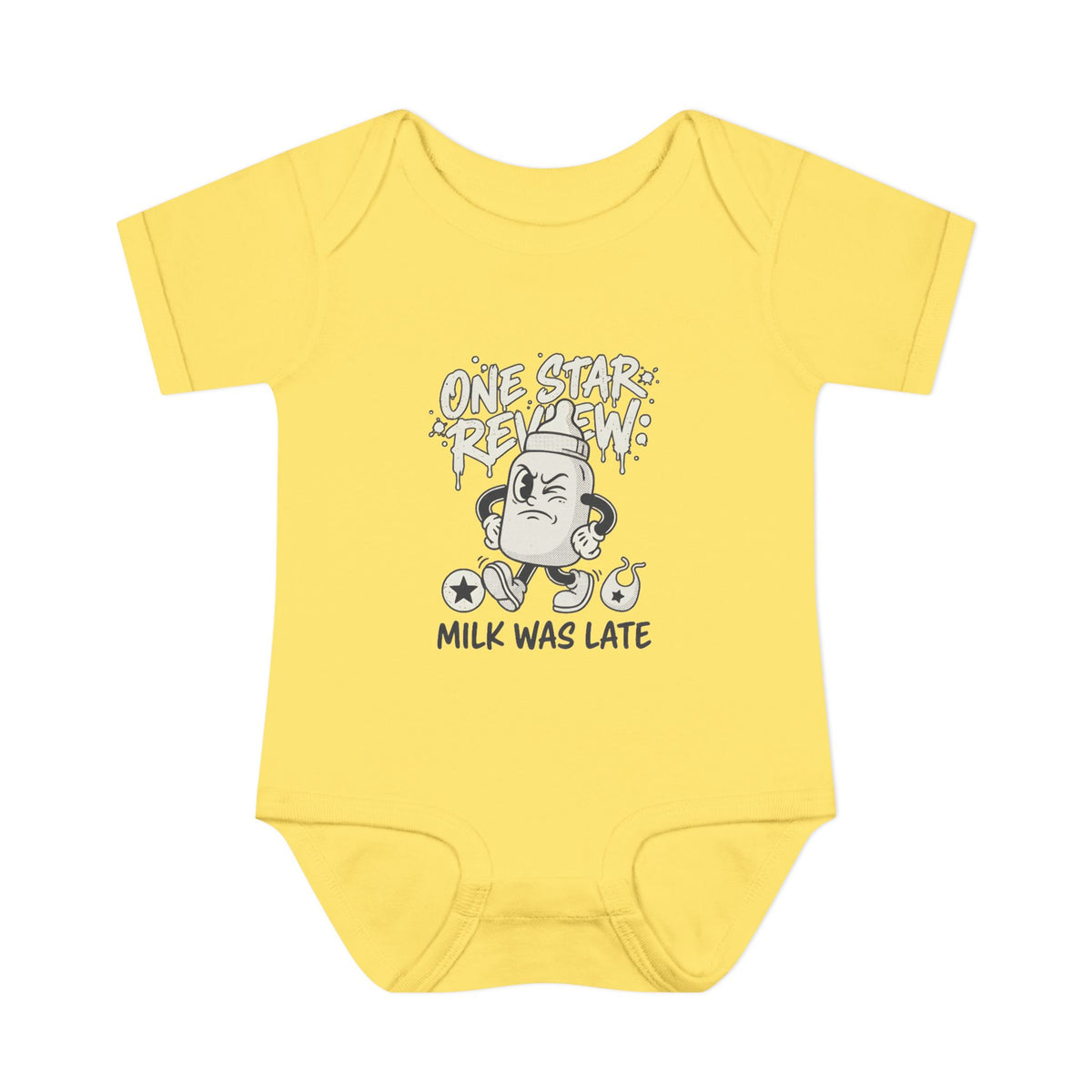 A premium Baby Bodysuit featuring a retro baby mascot in a 1930s rubber-hose style. This bodysuit body is part of an honest baby clothing line, available as a black bodysuit, orange bodysuit, or baby boy bodysuit. Perfect for baby boys bodysuits enthusiasts or those seeking a 1yrs baby girl bodysuit and baby girl princess bodysuits. Whether you're searching for baby clothes near me, bodysuits infant essentials, or a unique newborn dress christmas alternative, this high-end streetwear piece stands out.