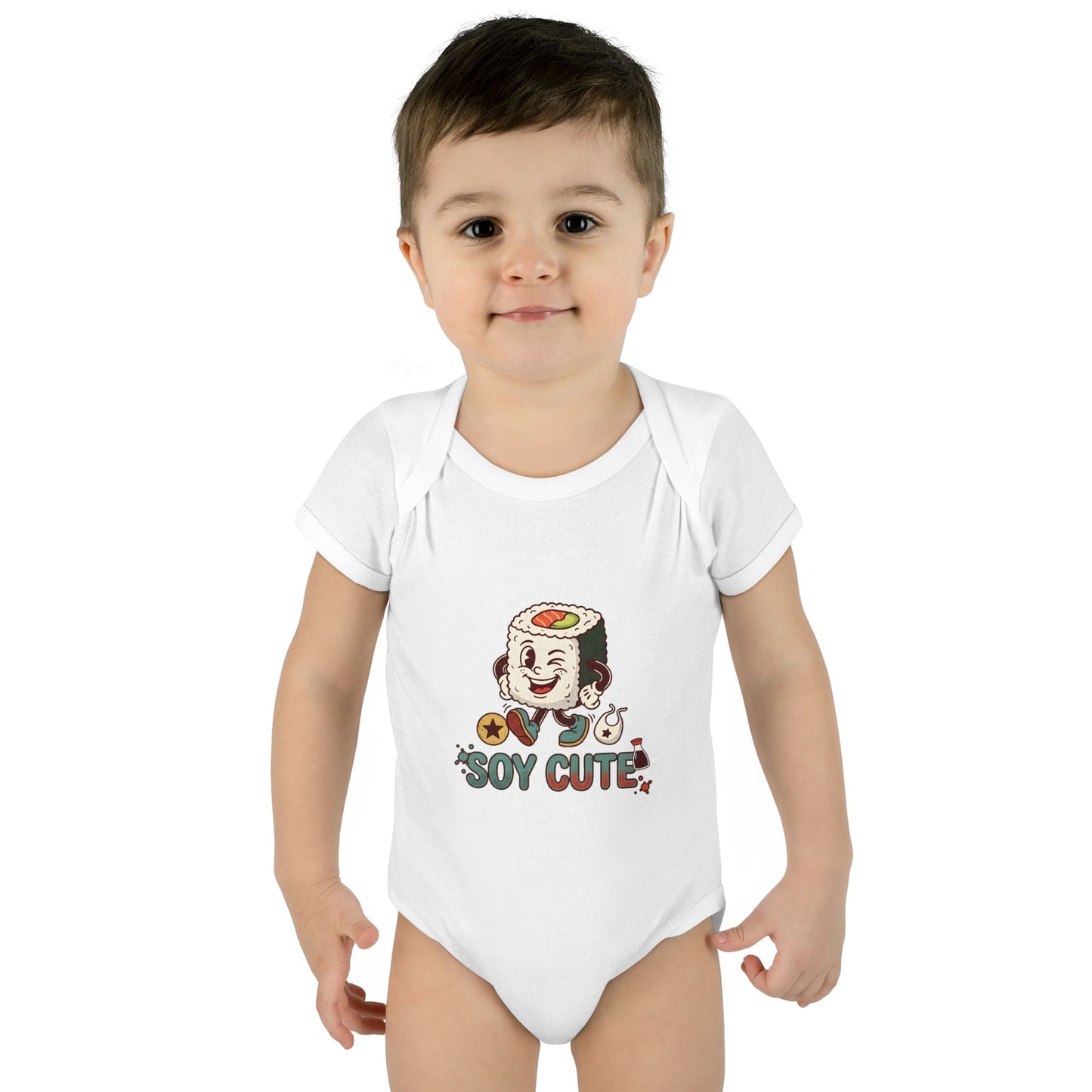 A premium Baby Bodysuit featuring a retro baby mascot in a 1930s rubber-hose style. This bodysuit body is part of an honest baby clothing line, available as a black bodysuit, orange bodysuit, or baby boy bodysuit. Perfect for baby boys bodysuits enthusiasts or those seeking a 1yrs baby girl bodysuit and baby girl princess bodysuits. Whether you're searching for baby clothes near me, bodysuits infant essentials, or a unique newborn dress christmas alternative, this high-end streetwear piece stands out.
