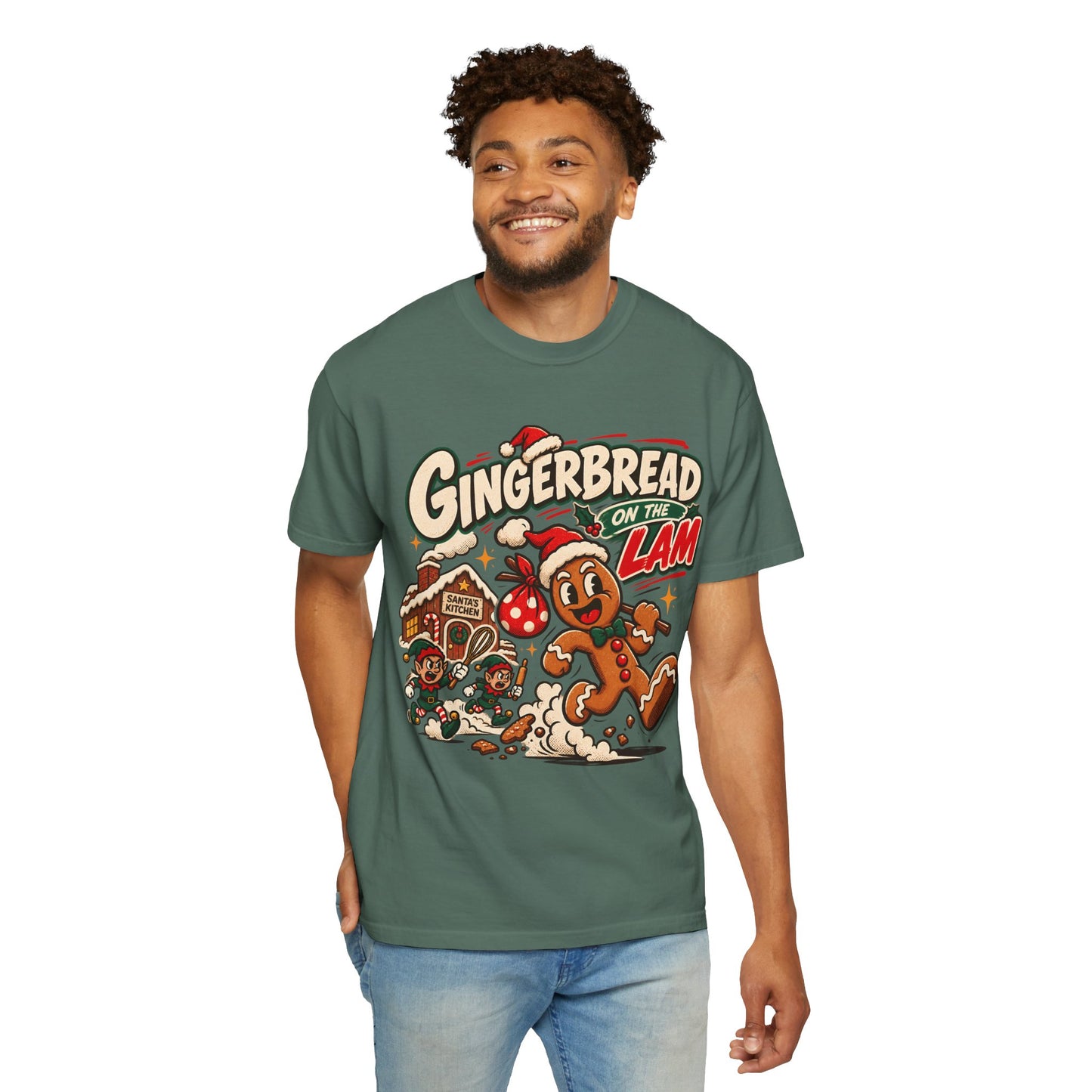 Gingerbread on the Lam    Retro Christmas T Shirt | Yum Stitch