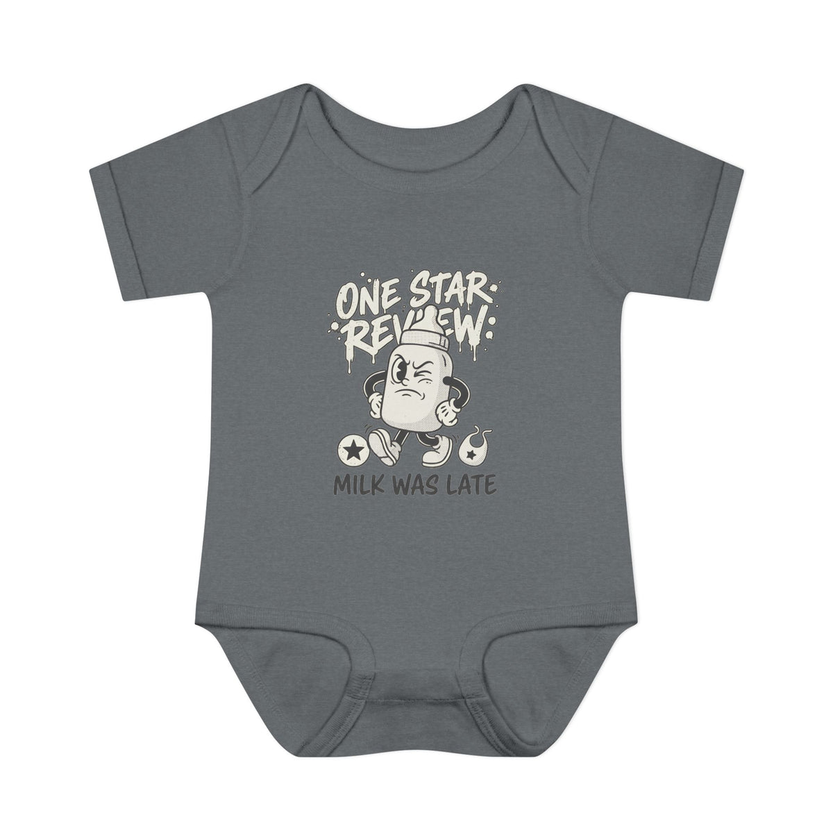 A premium Baby Bodysuit featuring a retro baby mascot in a 1930s rubber-hose style. This bodysuit body is part of an honest baby clothing line, available as a black bodysuit, orange bodysuit, or baby boy bodysuit. Perfect for baby boys bodysuits enthusiasts or those seeking a 1yrs baby girl bodysuit and baby girl princess bodysuits. Whether you're searching for baby clothes near me, bodysuits infant essentials, or a unique newborn dress christmas alternative, this high-end streetwear piece stands out.
