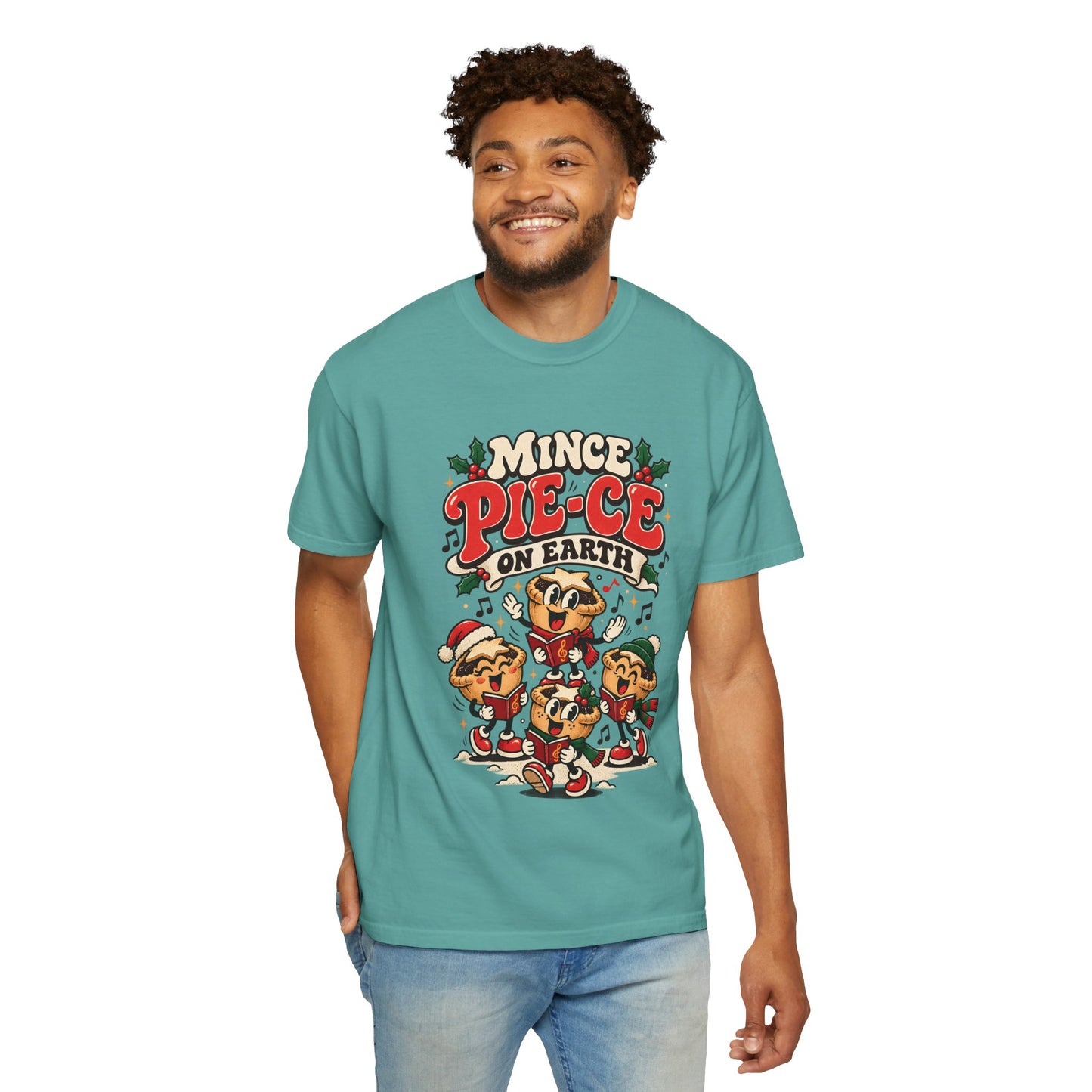 Mince Pie-ce on Earth   Retro Christmas T Shirt | Yum Stitch