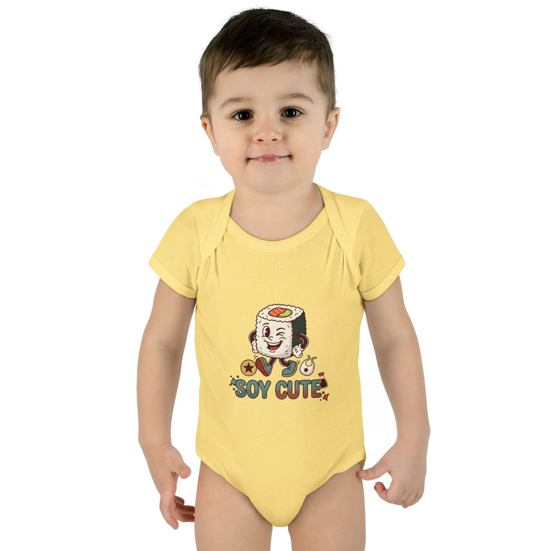 A premium Baby Bodysuit featuring a retro baby mascot in a 1930s rubber-hose style. This bodysuit body is part of an honest baby clothing line, available as a black bodysuit, orange bodysuit, or baby boy bodysuit. Perfect for baby boys bodysuits enthusiasts or those seeking a 1yrs baby girl bodysuit and baby girl princess bodysuits. Whether you're searching for baby clothes near me, bodysuits infant essentials, or a unique newborn dress christmas alternative, this high-end streetwear piece stands out.