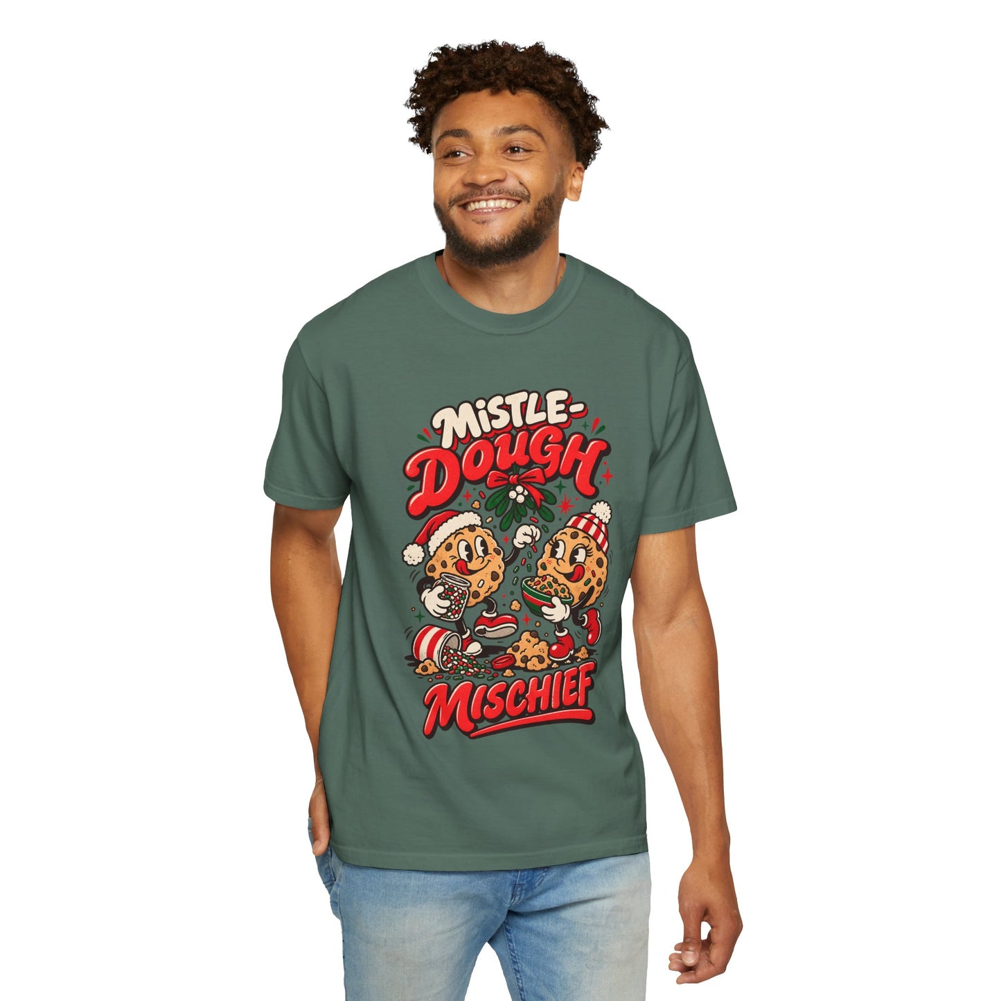 Mistle-Dough Mischief   Retro Christmas T Shirt | Yum Stitch