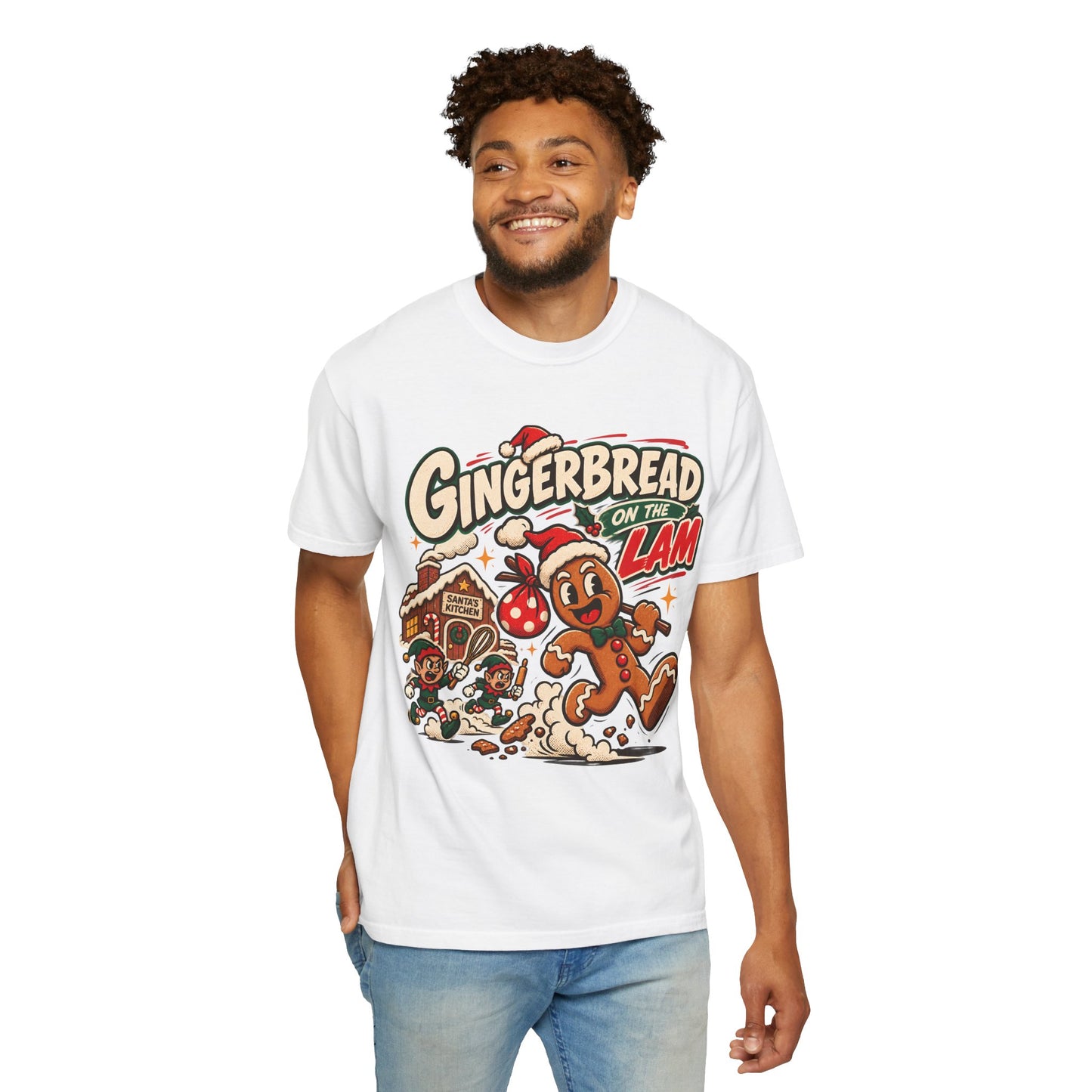 Gingerbread on the Lam    Retro Christmas T Shirt | Yum Stitch