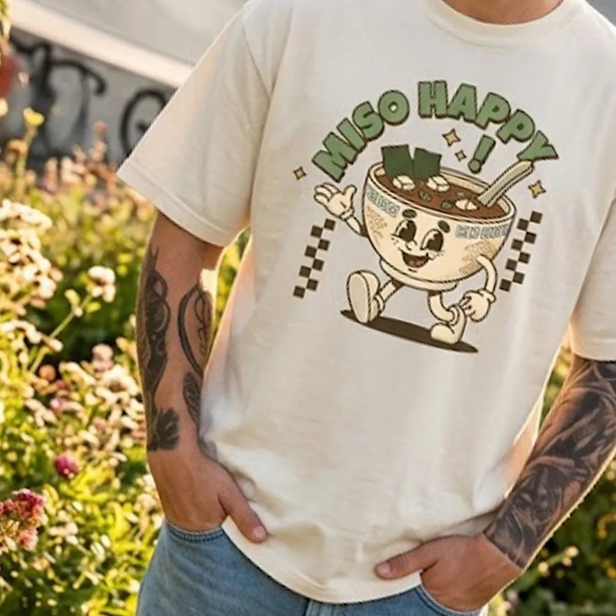 "Yum Stitch retro pizza mascot and models wearing oversized vintage graphic t shirts and 90s nostalgia clothing in a stylized green landscape, Fast Food Designs Collection Est 2025."