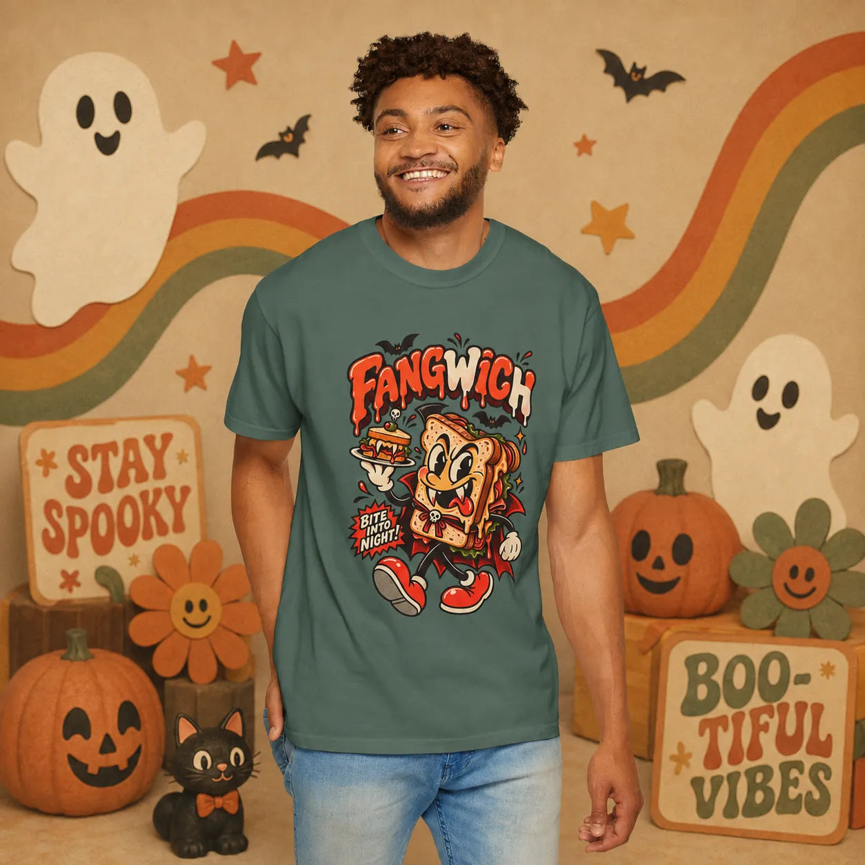 FANGWICH Retro Halloween Shirt | Yum Stitch