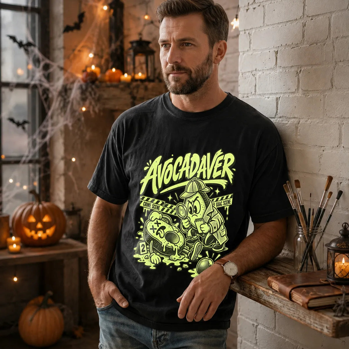 Avocadaver Retro Halloween Shirt | Yum Stitch