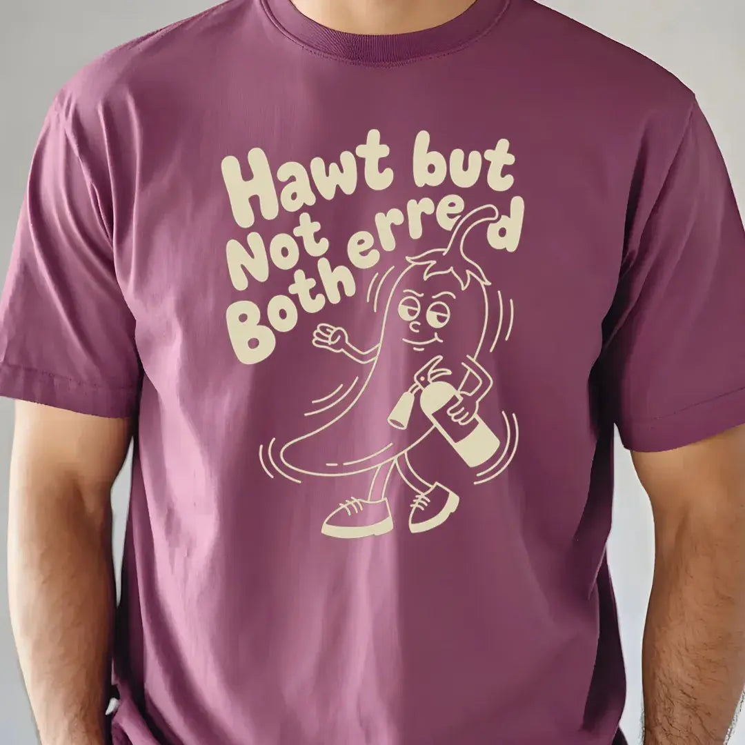 Hawt but Not Bothered. rubber hose animation shirt Unisex Printify0s Retro Mascot T Shirt, 80s Tshirt Aesthetic, Vintage Style Graphic T Shirts for Guys by Yum Stitch
