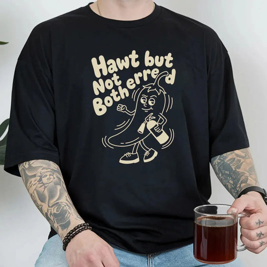 Hawt but Not Bothered. rubber hose animation shirt Unisex Printify0s Retro Mascot T Shirt, 80s Tshirt Aesthetic, Vintage Style Graphic T Shirts for Guys by Yum Stitch