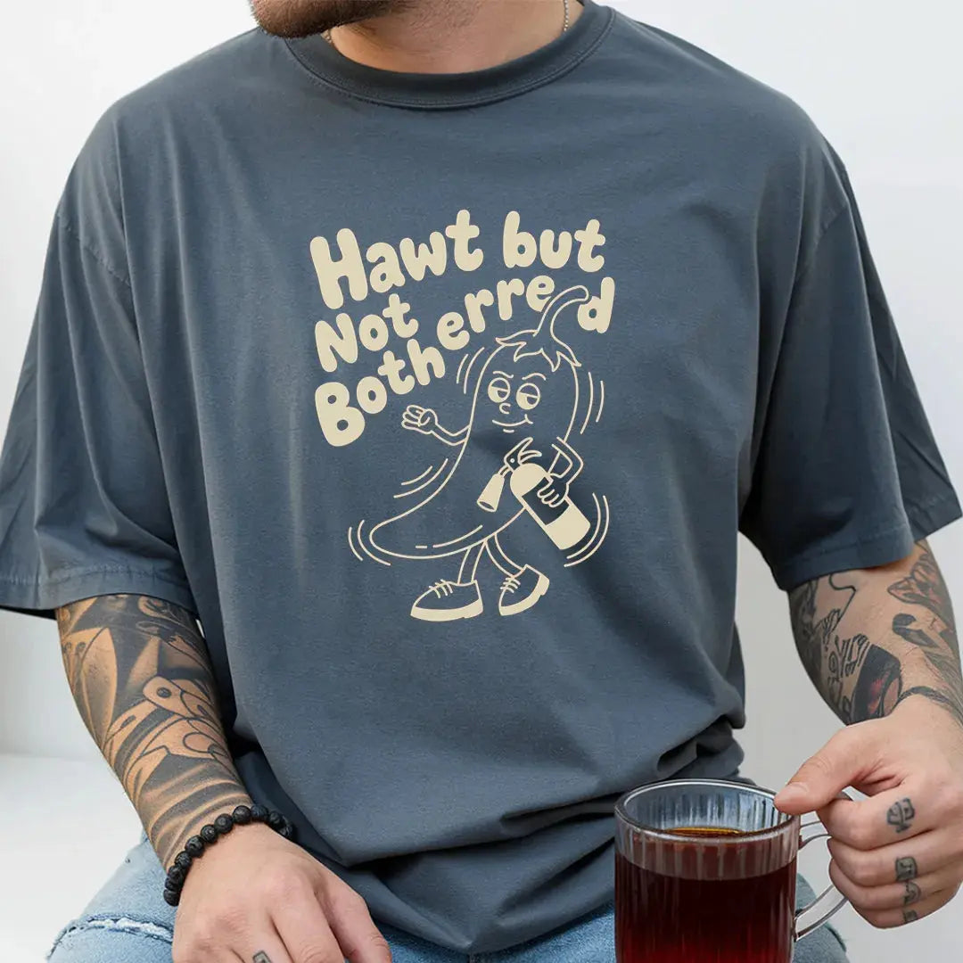 Hawt but Not Bothered. rubber hose animation shirt Unisex Printify0s Retro Mascot T Shirt, 80s Tshirt Aesthetic, Vintage Style Graphic T Shirts for Guys by Yum Stitch