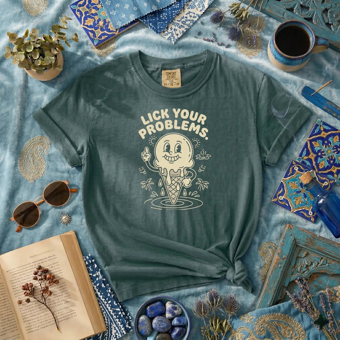 Lick Your Problems rubber hose animation shirt Unisez Printify0s Retro Mascot T Shirt, 80s Tshirt Aesthetic, Vintage Style Graphic T Shirts for Guys by Yum Stitch