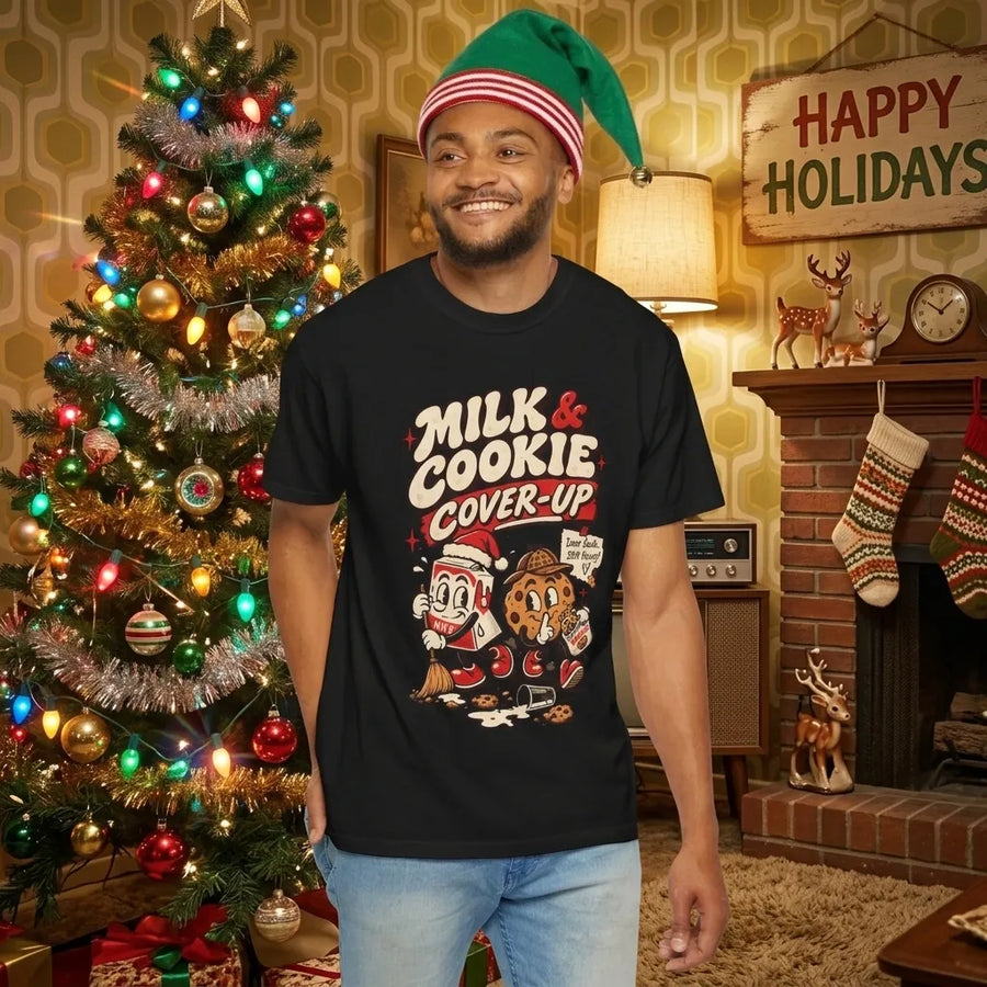 Milk Cookie Cover-Up  Retro Christmas T Shirt | Yum Stitch