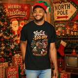 Yule Log Off   Retro Christmas T Shirt | Yum Stitch