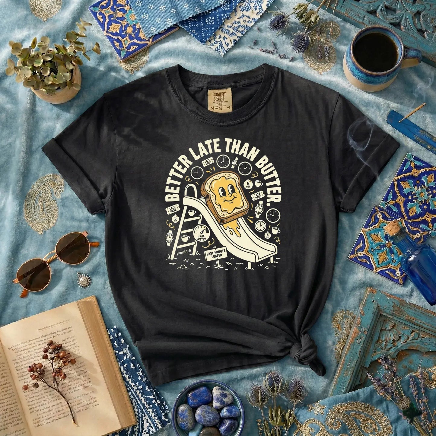 Better Late Than Butter Rubber Hose Animation Shirts Unisex Printify0s Retro Mascot T Shirt, 80s Tshirt Aesthetic, Vintage Style Graphic T Shirts for Guys by Yum Stitch