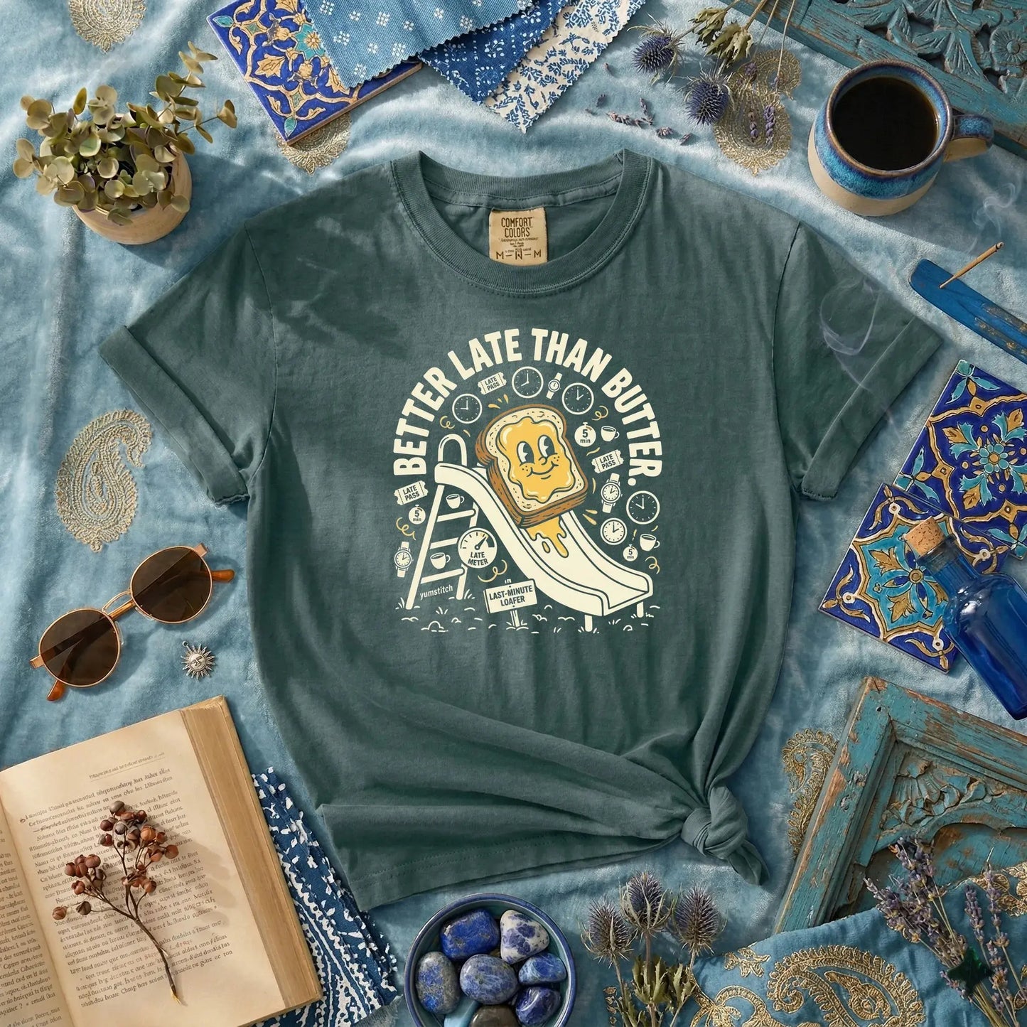 Better Late Than Butter Rubber Hose Animation Shirts Unisex Printify0s Retro Mascot T Shirt, 80s Tshirt Aesthetic, Vintage Style Graphic T Shirts for Guys by Yum Stitch