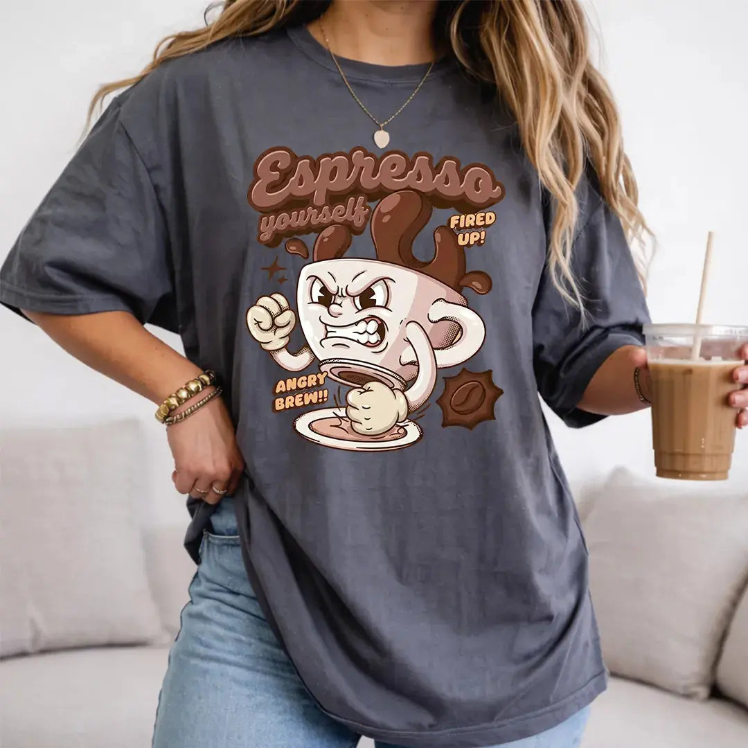 Retro Vintage Graphic T Shirt, Funny T Shirts for Men and Women, Heavyweight Comfort Colors 1717 Premium Retro T Shirts by Yum Stitch
