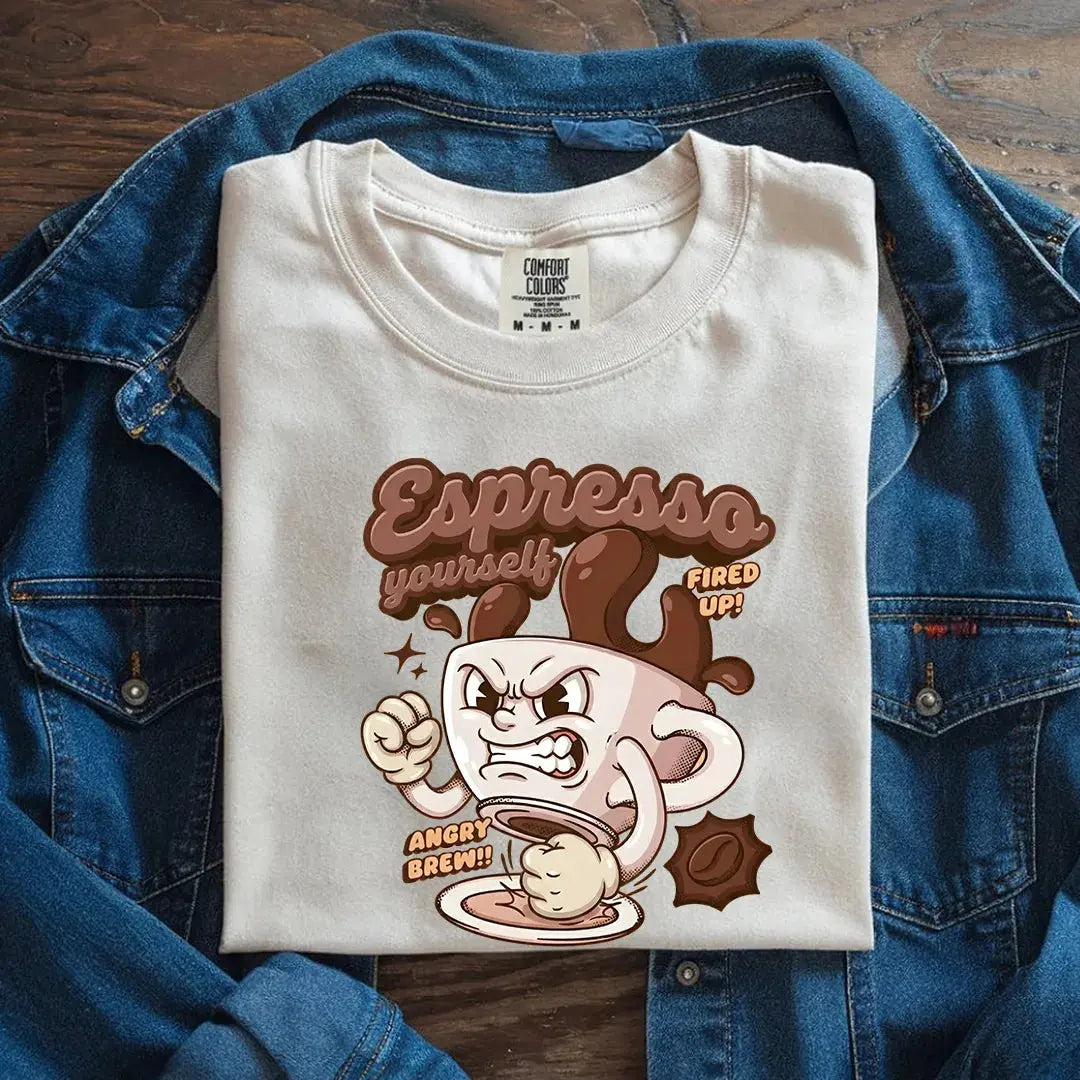 Retro Vintage Graphic T Shirt, Funny T Shirts for Men and Women, Heavyweight Comfort Colors 1717 Premium Retro T Shirts by Yum Stitch