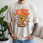 In Crust We Trust" Retro Pizza Mascot T-Shirt |Vintage Graphic T Shirt - Retro T Shirts Unisex Unisex Unisex