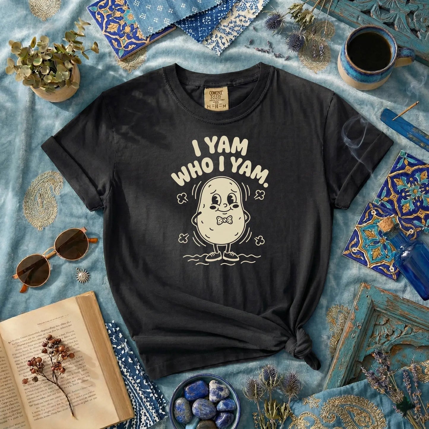 I Yam Who I Yam rubber hose animation shirt Unisex Printify0s Retro Mascot T Shirt, 80s Tshirt Aesthetic, Vintage Style Graphic T Shirts for Guys by Yum Stitch