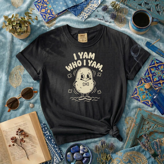 I Yam Who I Yam rubber hose animation shirt Unisex Printify0s Retro Mascot T Shirt, 80s Tshirt Aesthetic, Vintage Style Graphic T Shirts for Guys by Yum Stitch
