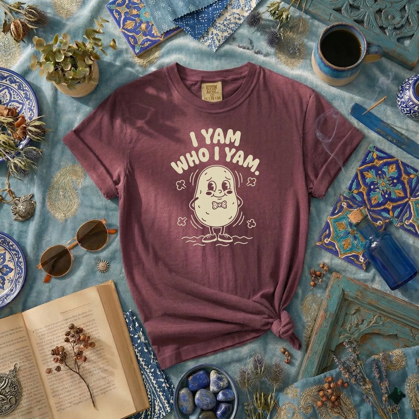 I Yam Who I Yam rubber hose animation shirt Unisex Printify0s Retro Mascot T Shirt, 80s Tshirt Aesthetic, Vintage Style Graphic T Shirts for Guys by Yum Stitch