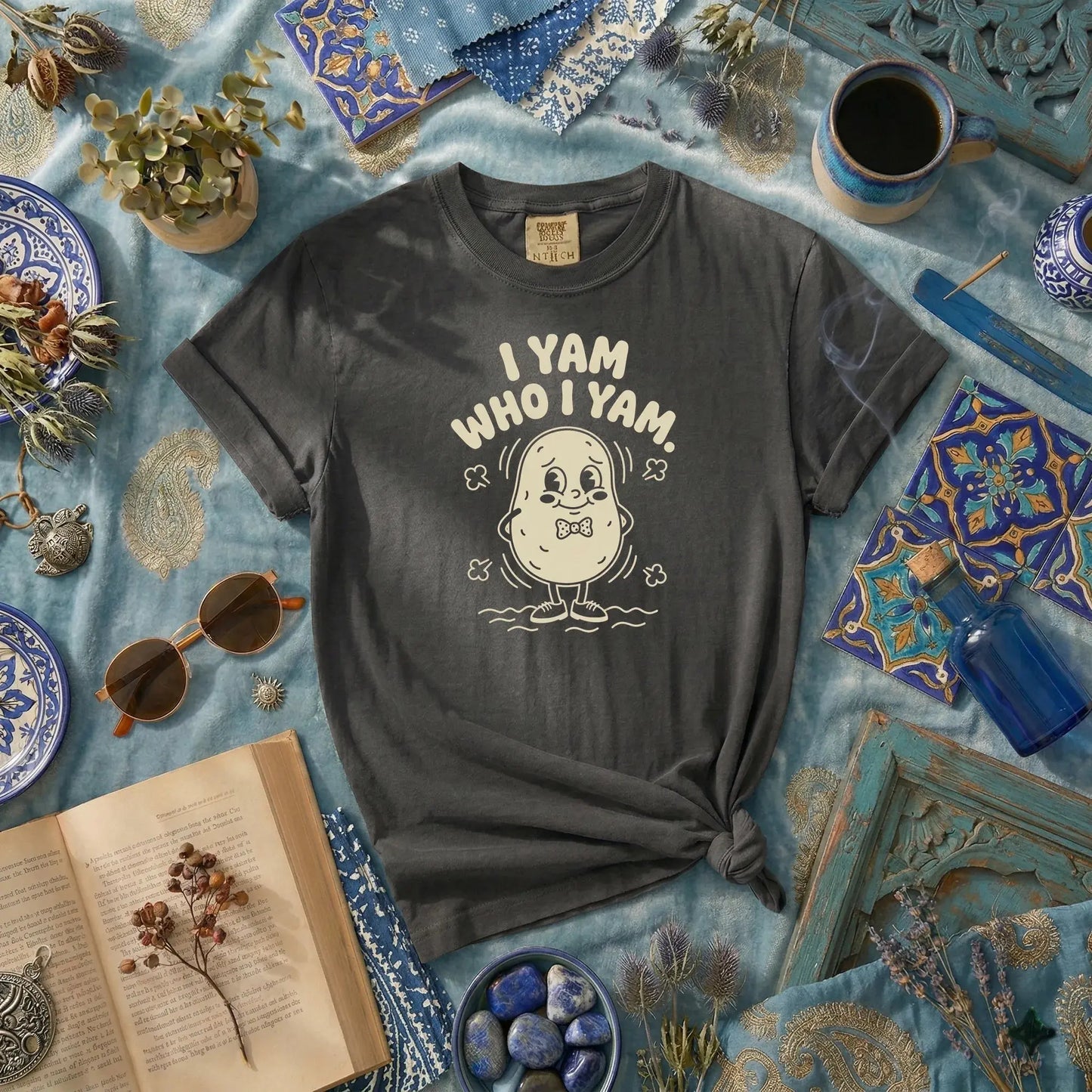 I Yam Who I Yam rubber hose animation shirt Unisex Printify0s Retro Mascot T Shirt, 80s Tshirt Aesthetic, Vintage Style Graphic T Shirts for Guys by Yum Stitch