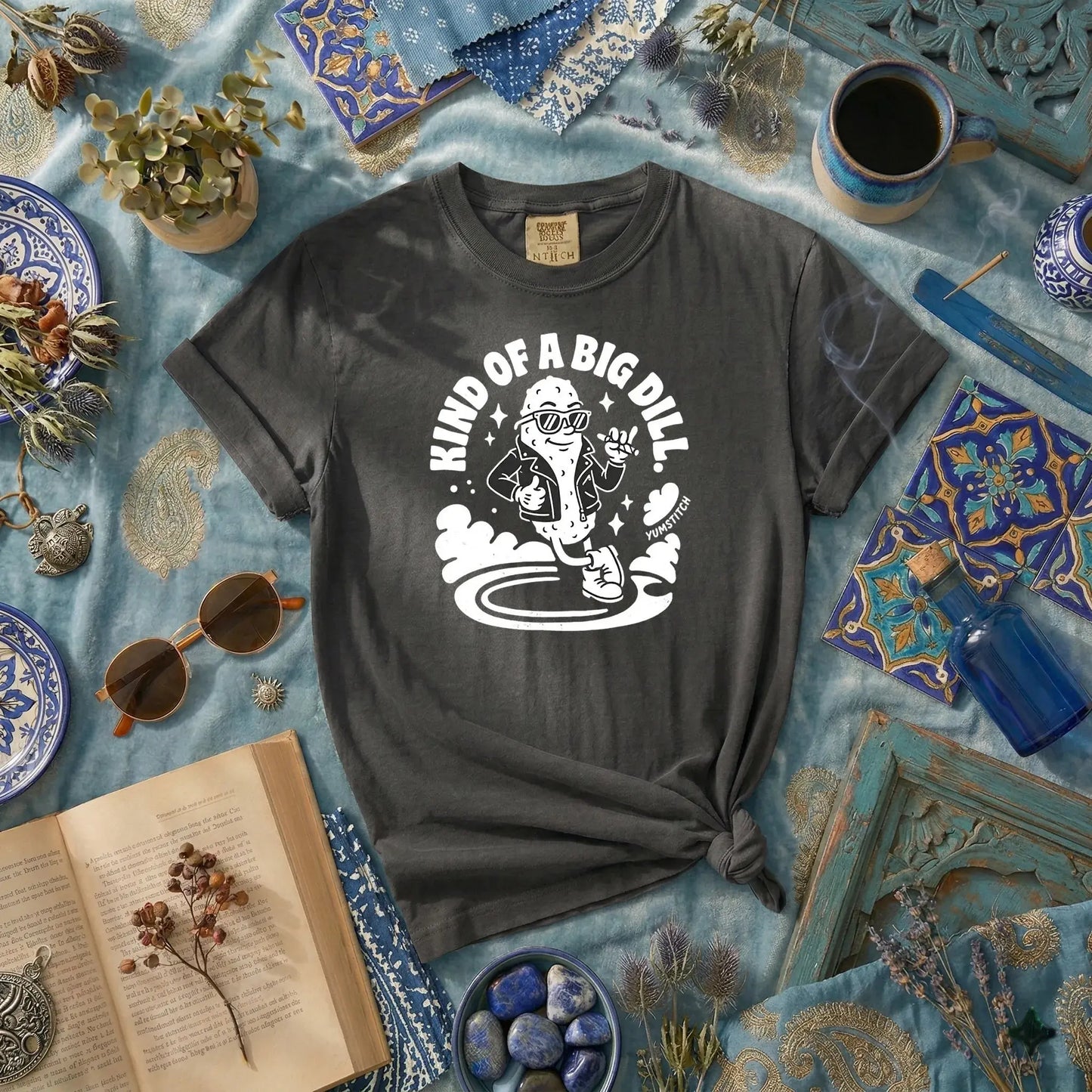 Kind of a Big Dill rubber hose animation shirt Unisex Printify0s Retro Mascot T Shirt, 80s Tshirt Aesthetic, Vintage Style Graphic T Shirts for Guys by Yum Stitch