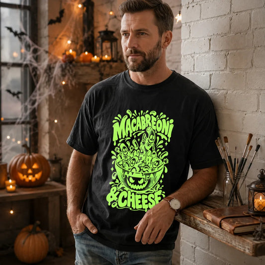 Macabreoni  Cheese Retro Halloween Shirt | Yum Stitch