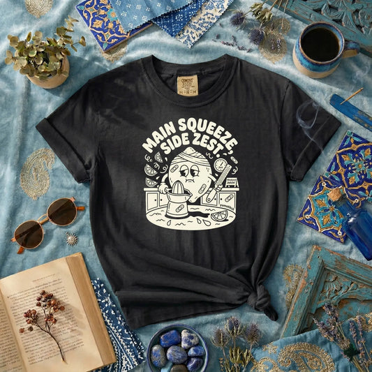 Main Squeeze, Side Zest Rubber Hose Animation Shirts  Unisex Printify0s Retro Mascot T Shirt, 80s Tshirt Aesthetic, Vintage Style Graphic T Shirts for Guys by Yum Stitch