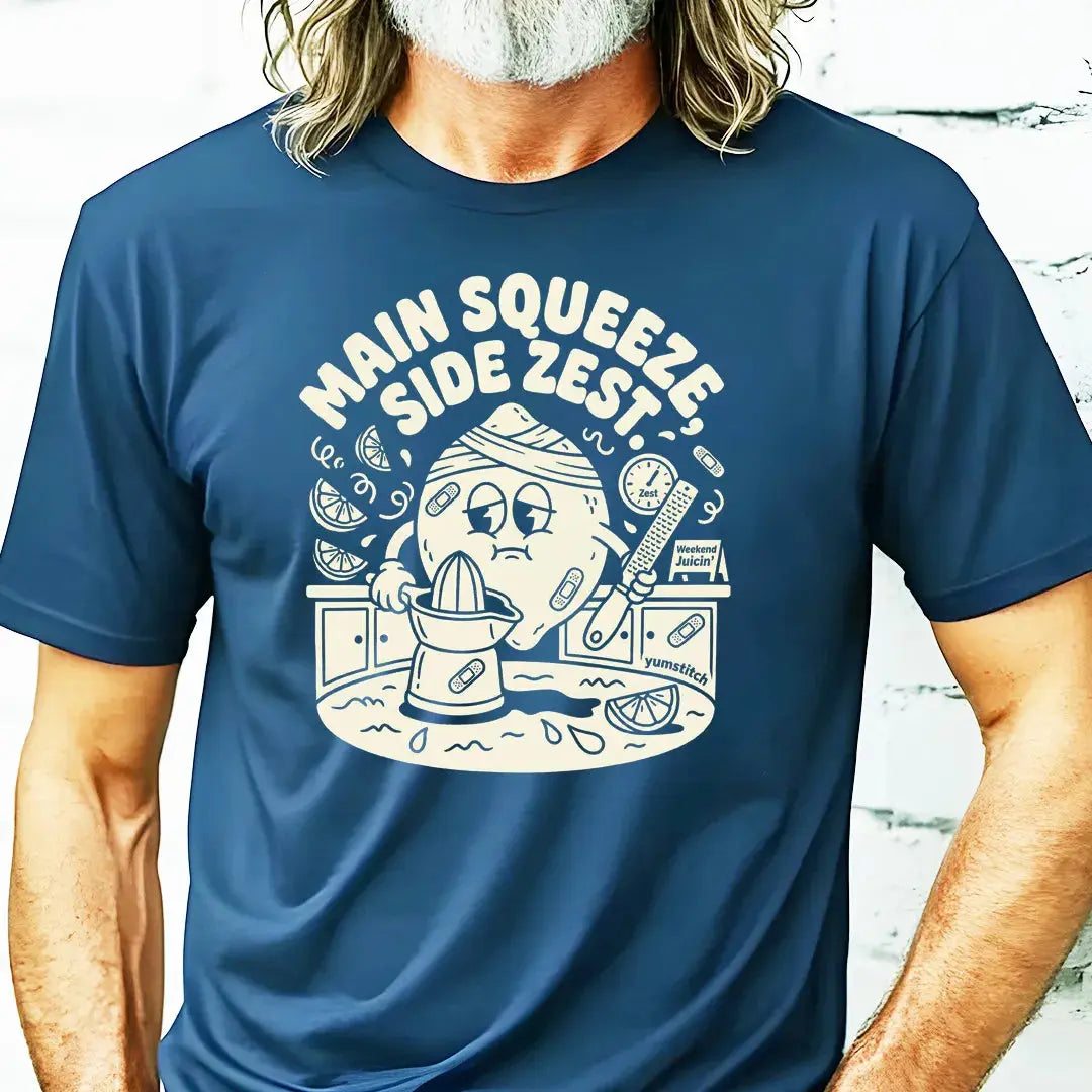 Main Squeeze, Side Zest Rubber Hose Animation Shirts  Unisex Printify0s Retro Mascot T Shirt, 80s Tshirt Aesthetic, Vintage Style Graphic T Shirts for Guys by Yum Stitch
