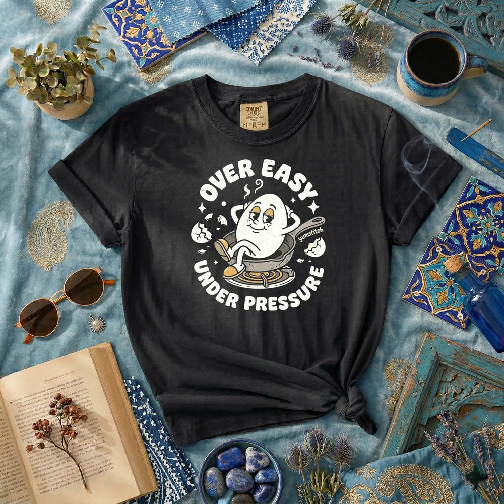 Over Easy, Under Pressure Rubber Hose Animation Shirts Unisex Printify0s Retro Mascot T Shirt, 80s Tshirt Aesthetic, Vintage Style Graphic T Shirts for Guys by Yum Stitch