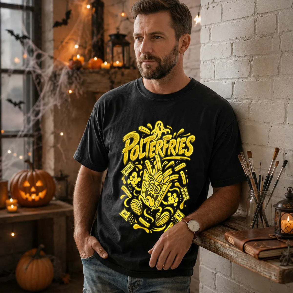 POLTERFRIES Retro Halloween Shirt | Yum Stitch