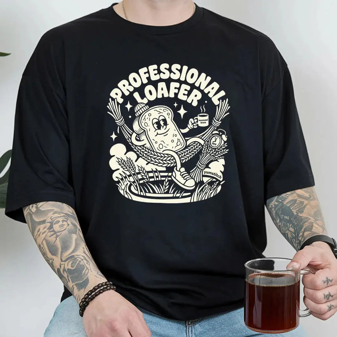 Professional Loafer. Rubber Hose Animation Shirts  Unisex Printify0s Retro Mascot T Shirt, 80s Tshirt Aesthetic, Vintage Style Graphic T Shirts for Guys by Yum Stitch